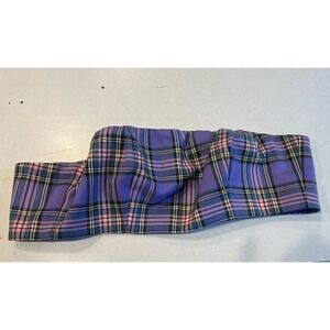 Majorelle Serrano Bandeau Crop Tube Top Rave Clueless Plaid Revolve Club Large